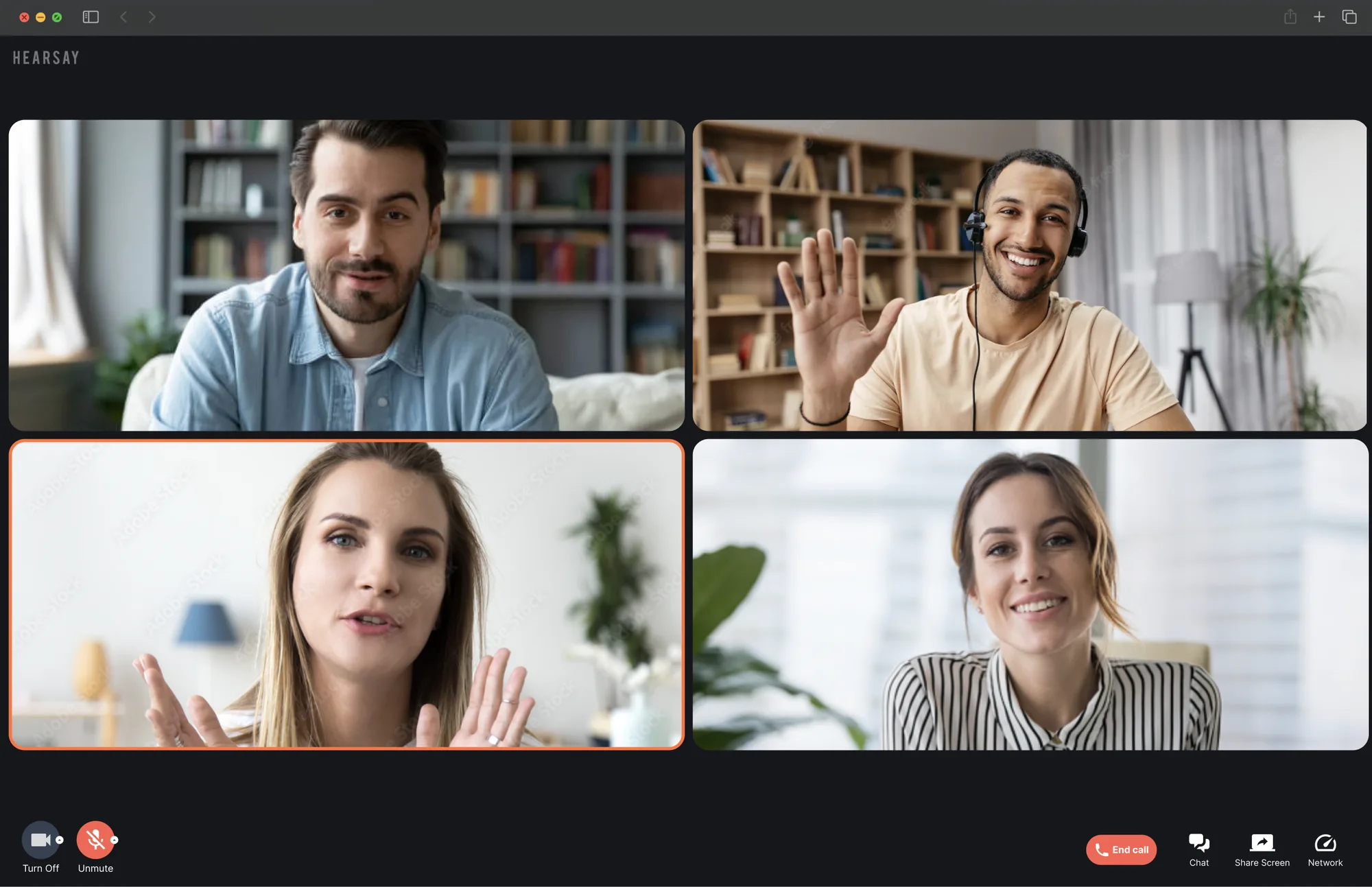 Hearsay feedback screen