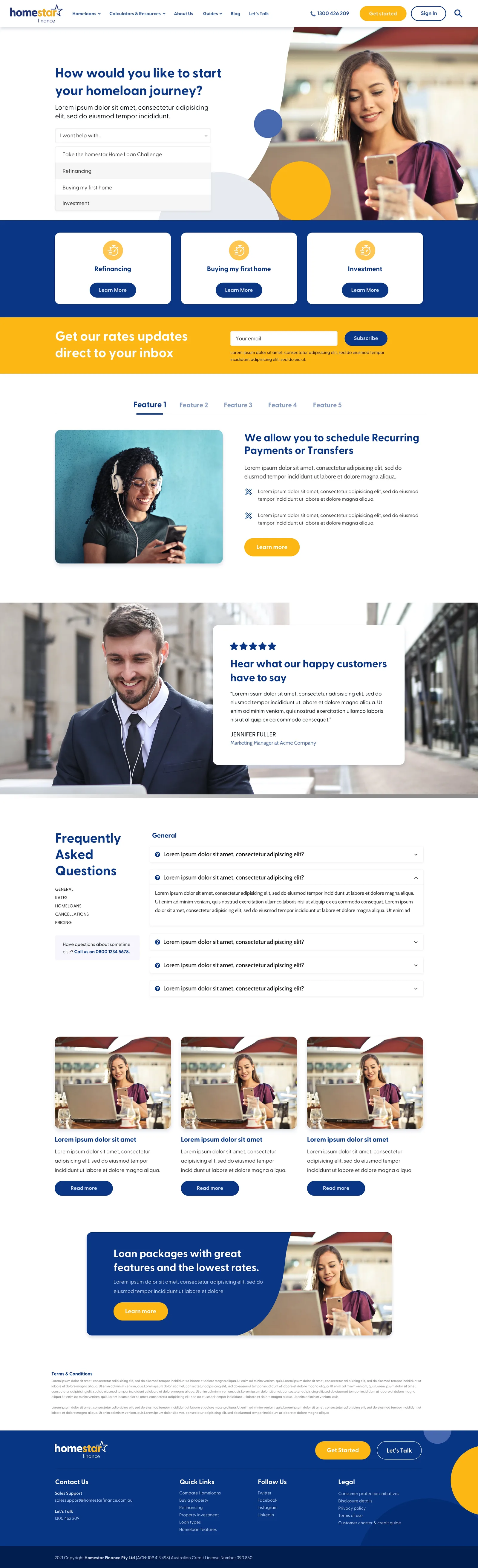 Homestar Finance home screen